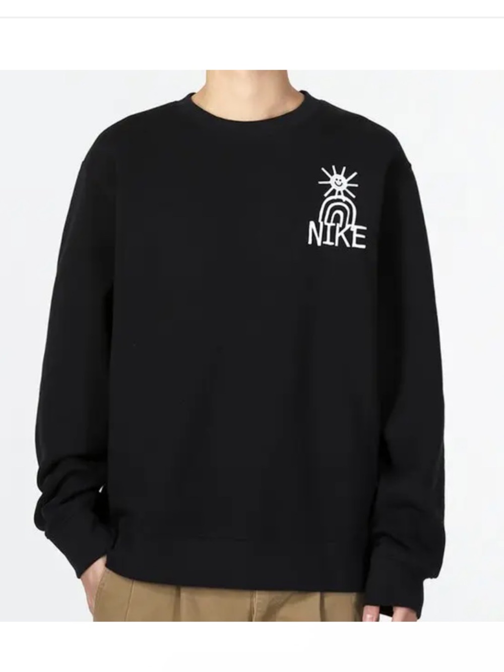 Limited Edition NIKE Men’s Club Fleece Crew Neck Sweatshirt in Black Size XL